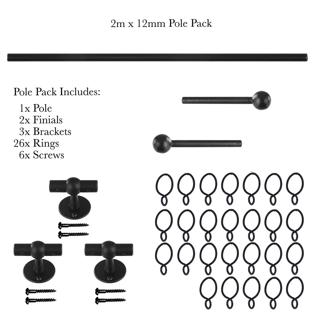2m 12mm Cannonball Pack In Matt Black 6 2m 12mm Cannonball Pack In Matt Black - Image 4