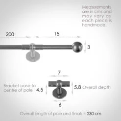 2m 12mm Cannonball Pack In Polished -Home Decor Shop 831po 13