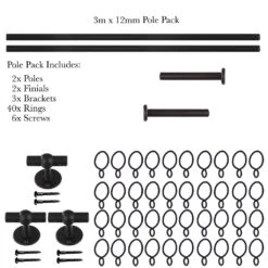 3m 12mm Button Pack In Matt Black 10 3m 12mm Button Pack In Matt Black -Home Decor Shop 843mb 20