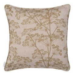 Cushion Cover In Reversed Gold Cow Parsley