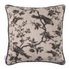 Cushion Cover In Black Printed Isabelle Contrast Piping