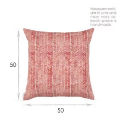 Cushion Cover In Red Watercolour Leaf -Home Decor Shop SCWLRE 13