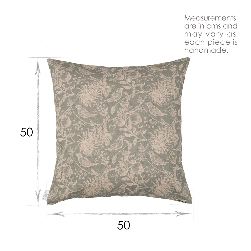 Cushion Cover In Duck Egg Woodland 5 Cushion Cover In Duck Egg Woodland - Image 3