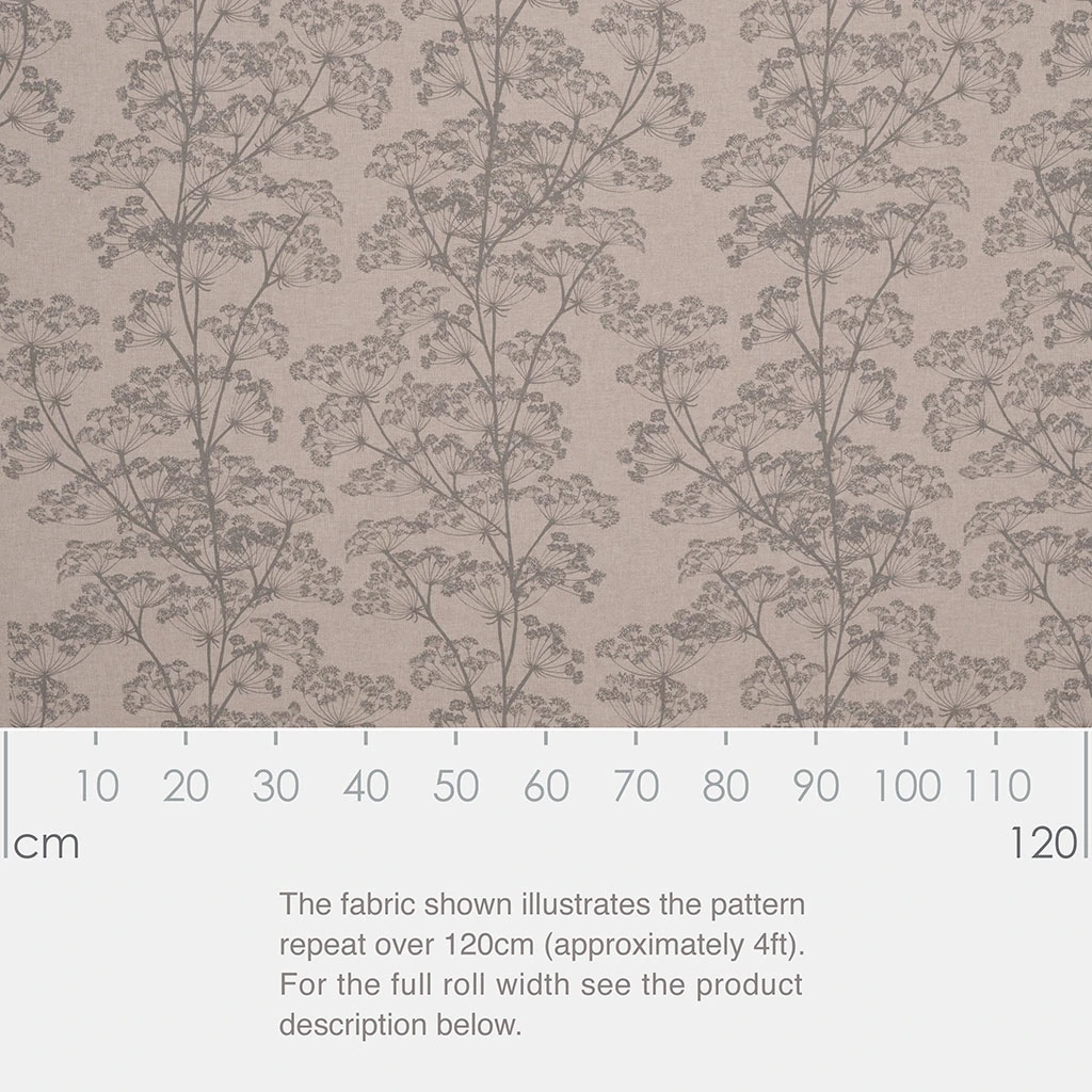 Cow Parsley Fabric In Reversed Duck Egg 5 Cow Parsley Fabric In Reversed Duck Egg - Image 3