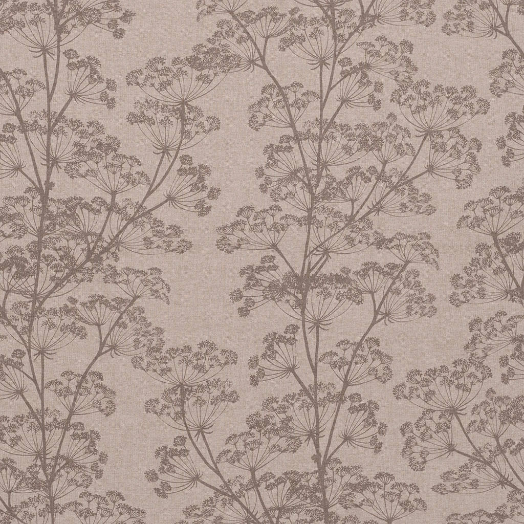 Cow Parsley Fabric In Reversed Soft Grey 3 Cow Parsley Fabric In Reversed Soft Grey