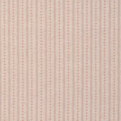 Cottage Stripe Fabric In Coral