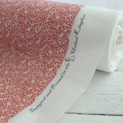 Spring Leaf Fabric In Raspberry -Home Decor Shop SRSLRB 30