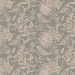 Woodland Fabric In Duck Egg
