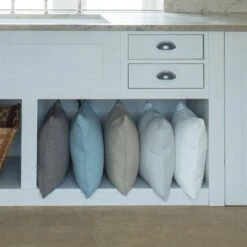 Cushion Cover In Soft Grey Waterford -Home Decor Shop scwasg 30