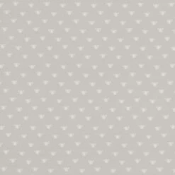 Honey Bees Fabric In Soft Grey