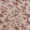 Isabelle Printed Linen Fabric In Red -Home Decor Shop srisre 1